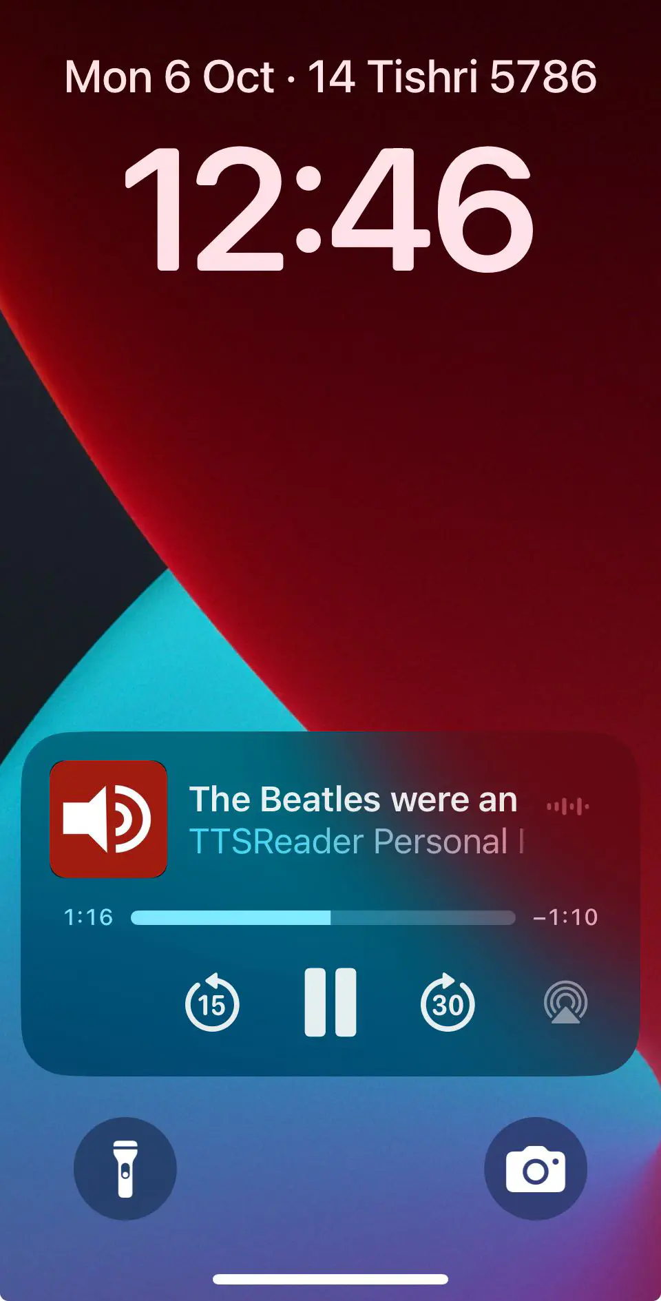 Plays in background when screen locked