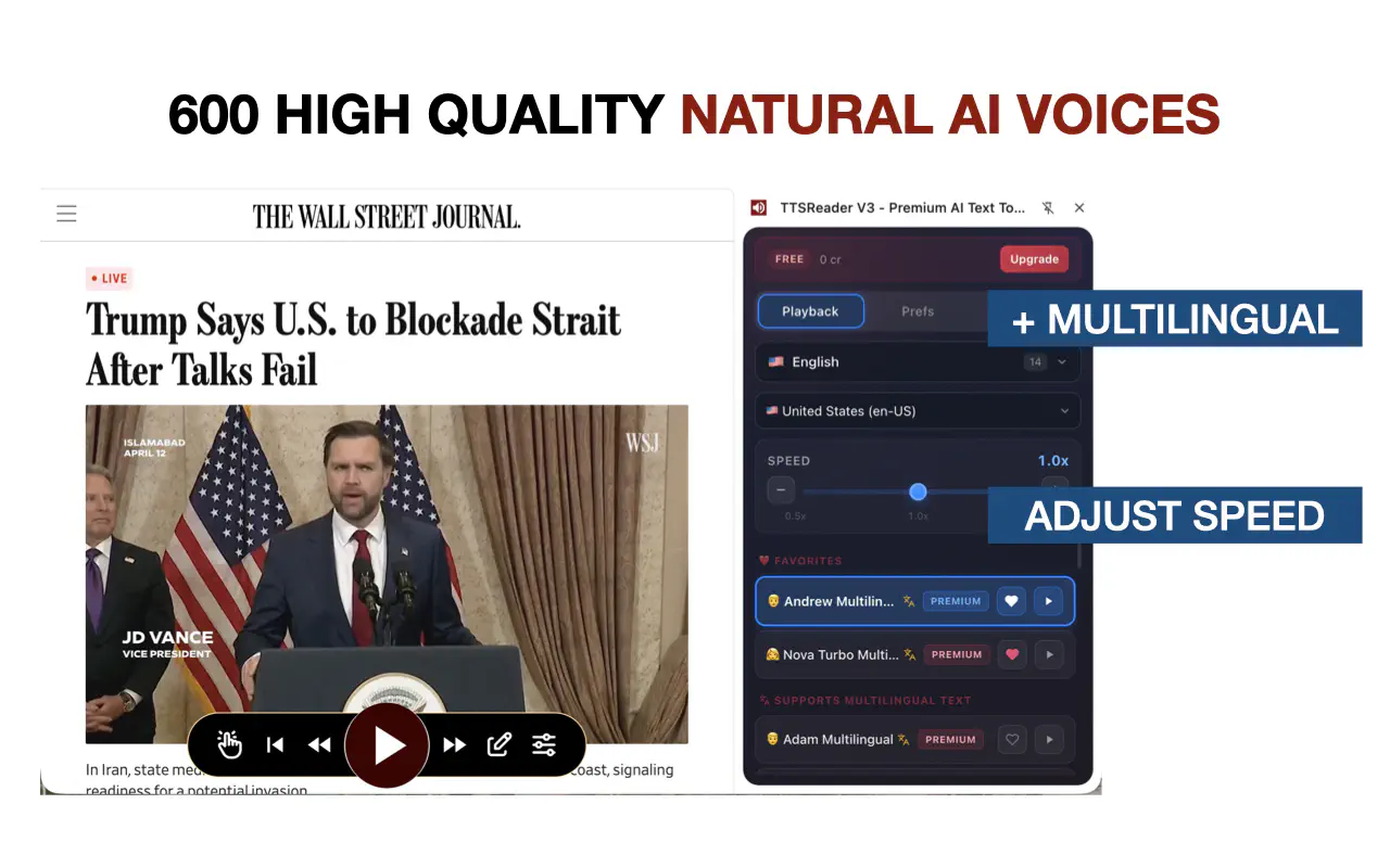 TTSReader Voice Selection